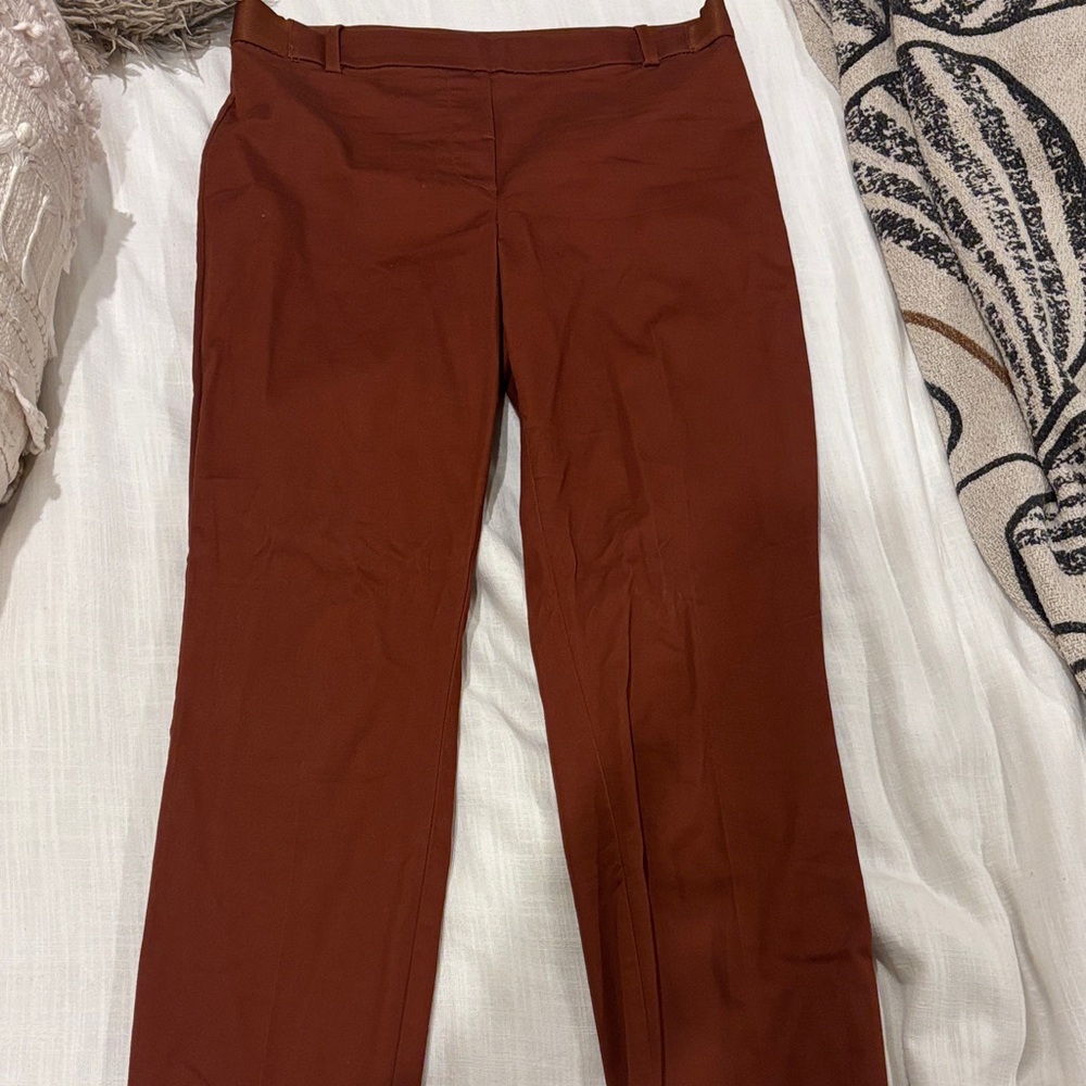 H&M Women's Straight Leg Pants in Rust